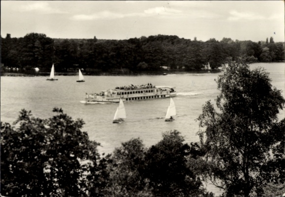 Ak Berlin, Luxusfahrgastschiff, Weiße Flotte, Segelboote