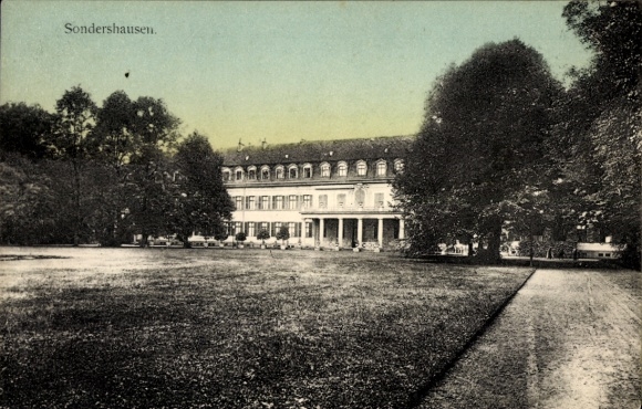 Postcard Sondershausen in the Kyffhäuserkreis Thuringia, Castle
