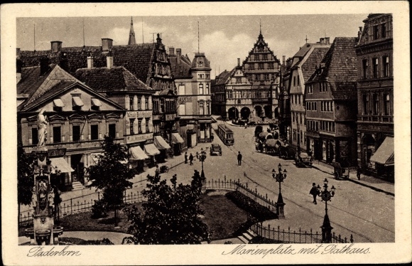 PC Paderborn in Westphalia, Marienplatz, town hall