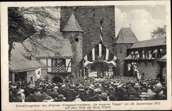 PC Altena in Westphalia, De eyserne Töeger, war landmark, inauguration 1915