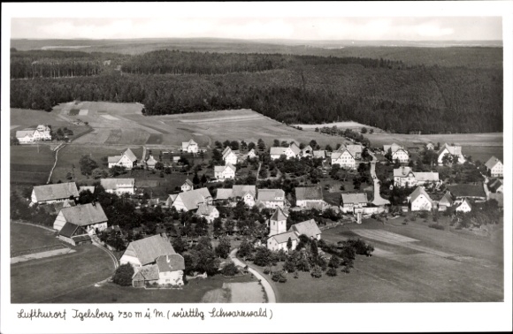 Ak Igelsberg Freudenstadt im Schwarzwald, Fliegeraufnahme