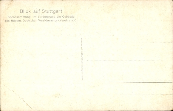 Artist PC Stuttgart in Württemberg, building of the General. German insurance company