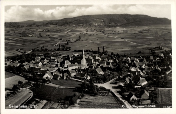 Postcard Seinsheim in Lower Franconia, aerial photograph