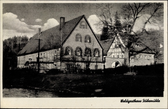 Postcard Höckendorf Klingenberg in the Erzgebirge of Saxony, view of the Stübemühle