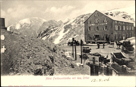 Postcard Ortler Ortles South Tyrol, Hotel Ferdinandshöhe