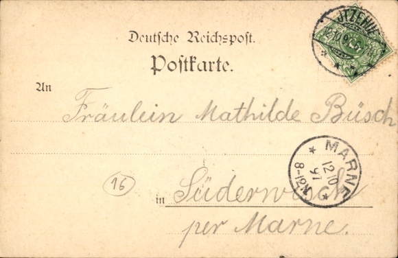 Postcard Prince Otto von Bismarck and King of Siam