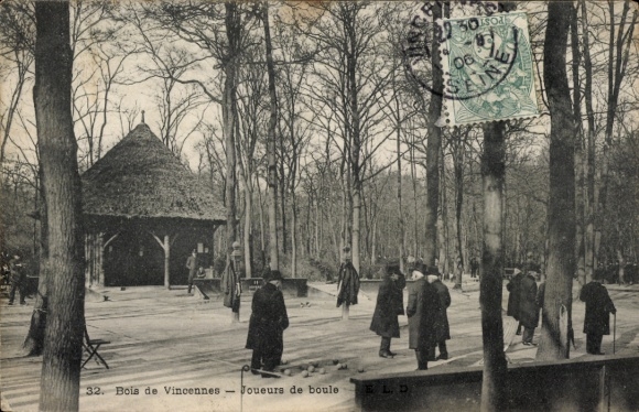 Ak Paris XII Bois de Vincennes, jeu de boules-evenement, toeschouwers