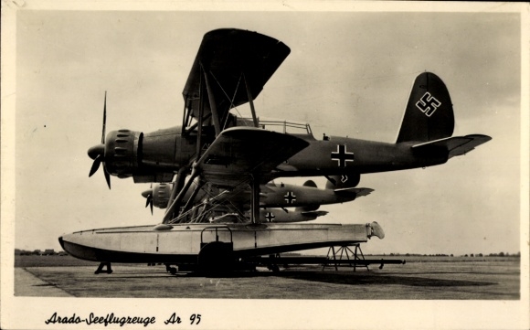 Postcard Arado Ar 95 multi-role seaplanes