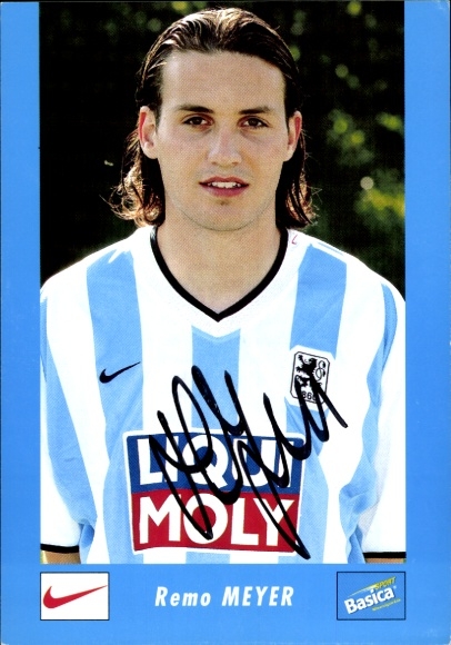 Autogrammkarte Fußballer Remo Meyer, TSV 1860 München, Autogramm