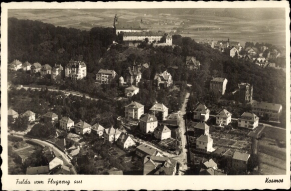 Postcard Fulda in Hesse, total view, aerial photograph