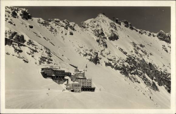 Ak Garmisch-Partenkirchen, Hotel Schneefernerhaus auf der Zugspitze