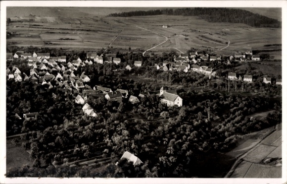 Ak Walddorf Altensteig im Schwarzwald Württemberg, Fliegeraufnahme