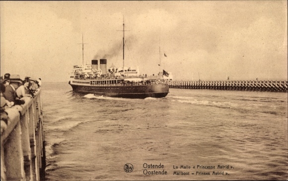 Ak Oostende Ostende Westflandern, La Malle Princesse Astrid