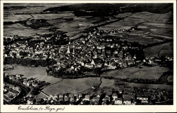 Ak Crailsheim in Württemberg, Fliegeraufnahme