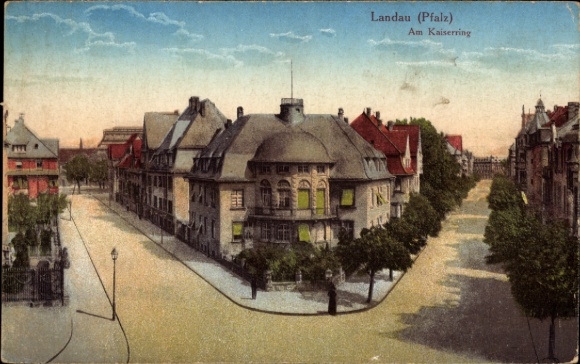 Postcard Landau in der Pfalz, Am Kaiserring
