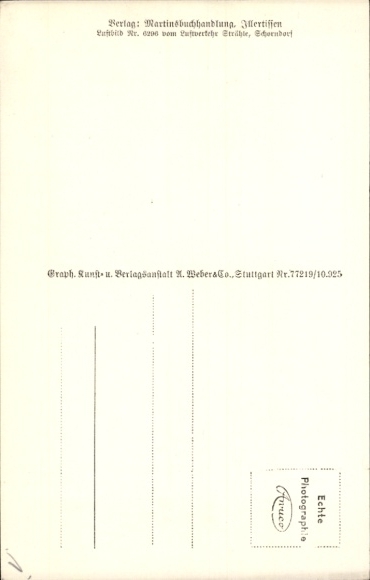 Postcard Illertissen in Swabia, hospital, aerial photograph