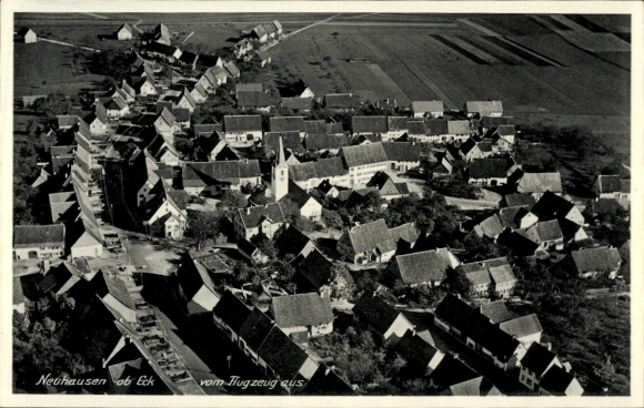 Postcard Neuhausen ob Eck Baden Württemberg, aerial photograph