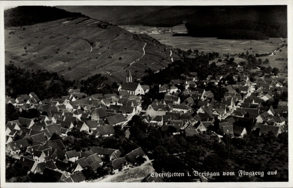 Postcard Ehrenstetten Ehrenkirchen im Breisgau, aerial photograph