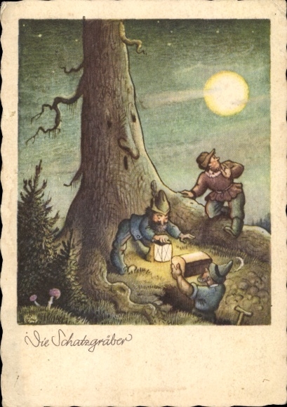 Moonlight KP Poszukiwacze skarbów, krasnoludy, odkryta skrzynia