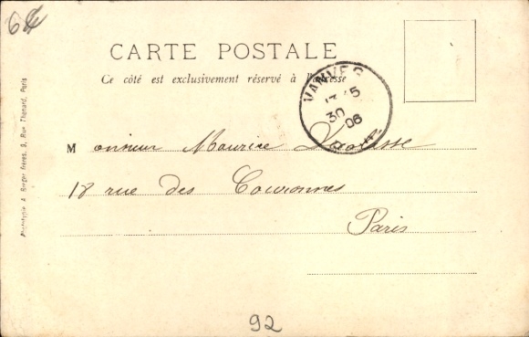 PC Vannes Morbihan, front view of Lycée Michelet, sketchy building, postmark