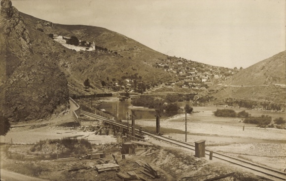 Photo Veles Macedonia, landscape, monastery, railway tracks