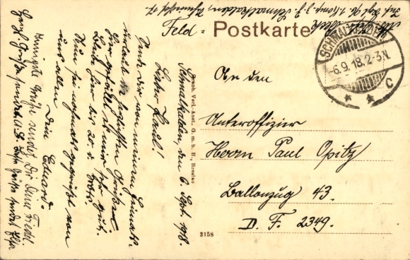 Postcard Schmalkalden in the Thuringian Forest, panorama of old church, houses, hills in the background