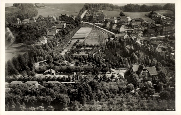 Ak Kettwig Essen im Ruhrgebiet, Stadtwald-Sanatorium Jungborn, Luftbild