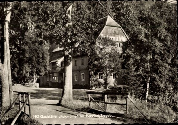 Postcard Oberpöbel Dippoldiswalde Saxony, Putzmühle, HO Restaurant