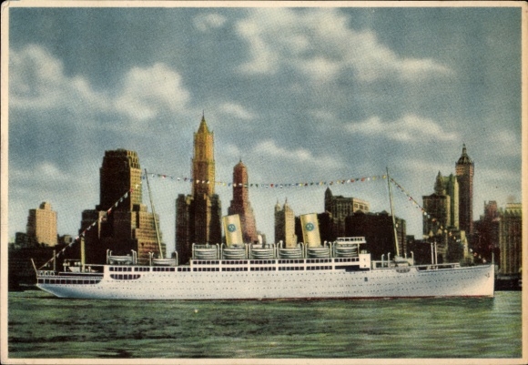 Ak-stoomboot Svenska Amerika Linien SAL, reis Kungsholm-Gripsholm