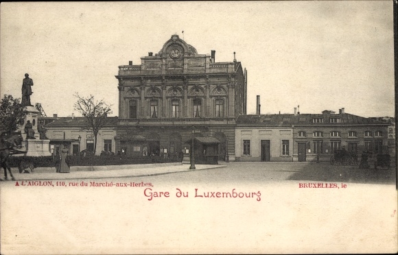 Postcard Bruxelles Brussels, Gare du Luxembourg