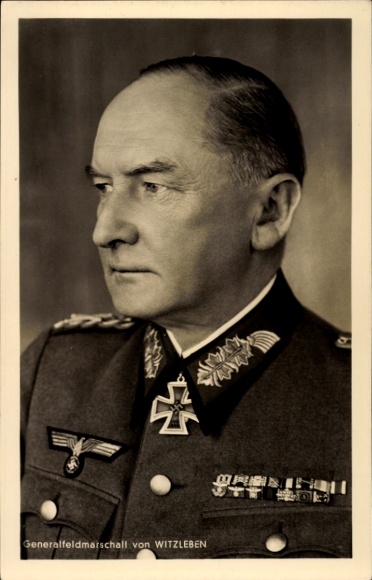 Ak Generalfeldmarschall Erwin von Witzleben, Porträt in Uniform, Ritterkreuzträger