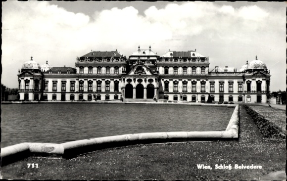 Postcard Vienna 3 Landstrasse, Belvedere Palace