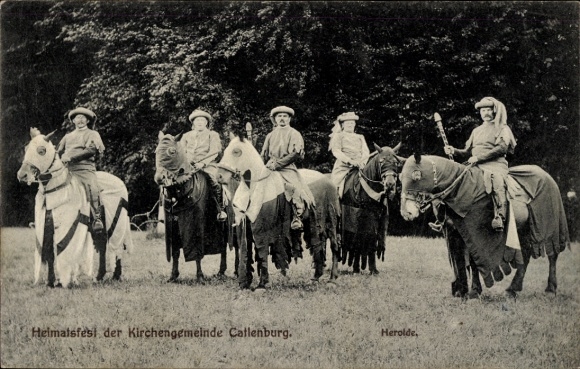 Postcard Catlenburg Katlenburg, local festival of the parish, historical costumes, heralds