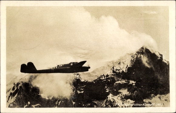 Postcard Focke Wulf close-up reconnaissance aircraft Fw 189, Luftwaffe