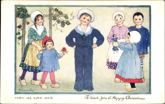 Artist PC Sowerby, M., Happy Christmas, They all love Jack, Britse zeeman
