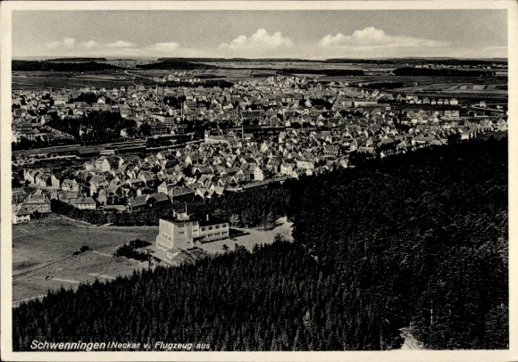 Ak Schwenningen am Neckar, Fliegeraufnahme