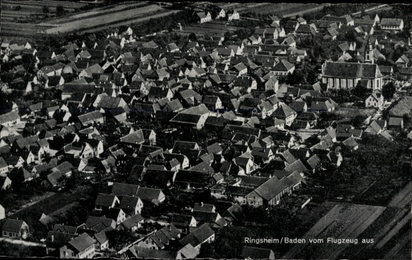 Ak Ringsheim in Baden, Fliegeraufnahme