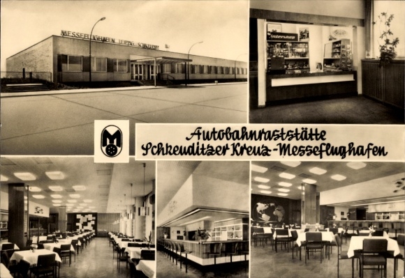 Ak Kursdorf Schkeuditz in Sachsen, Autobahnraststätte, Schkeuditzer Kreuz, Messeflughafen, Intershop