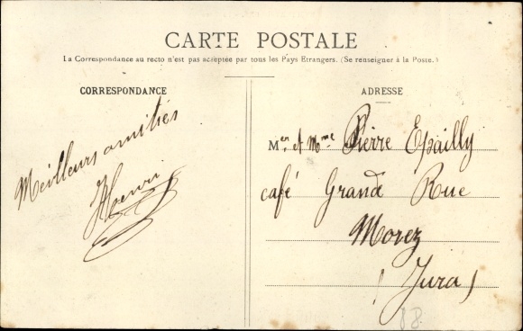 Postcard Rambervillers Vosges, The Train Station