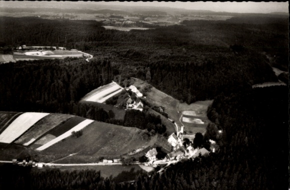 Postcard Mainhardt, view of the Rösersmühle in the Rottal, aerial photograph