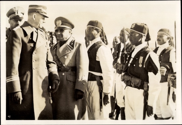 Foto H. Hoffmann, Stabschef Lutze besucht die neuen italienischen Siedlungen in Libyen, Febr. 1939