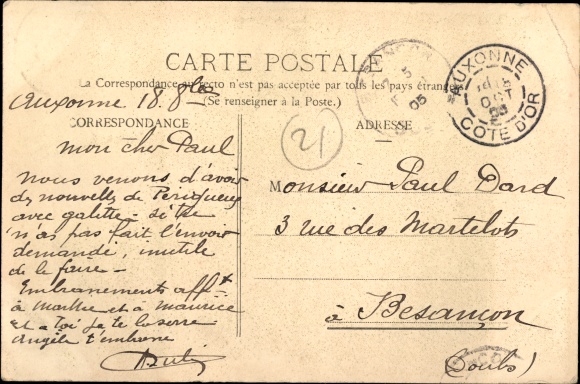 Ak Auxonne Côte d'Or, La Gare