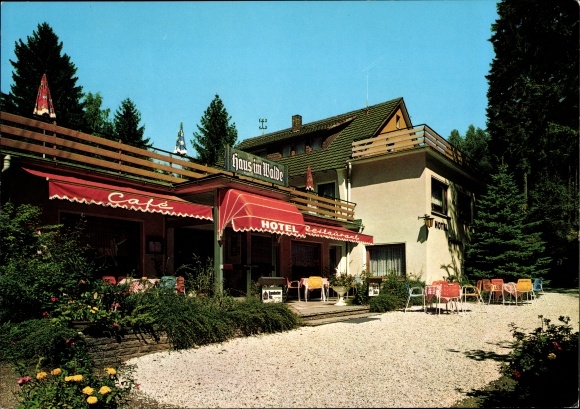 Ansichtkaart Freudenberg in Siegerland, Hotel Haus im Walde, Cafe-Pension