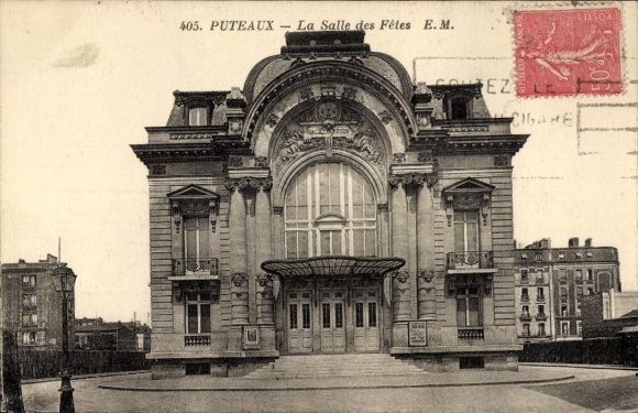 Ak Puteaux Hauts de Seine, La Salle des Fêtes