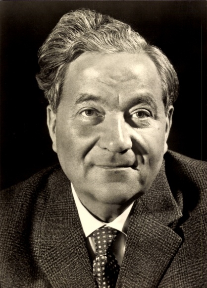 Foto Politiker Prof. Carlo Schmid, SPD, Vizepräsident des Deutschen Bundestages, Autogramm