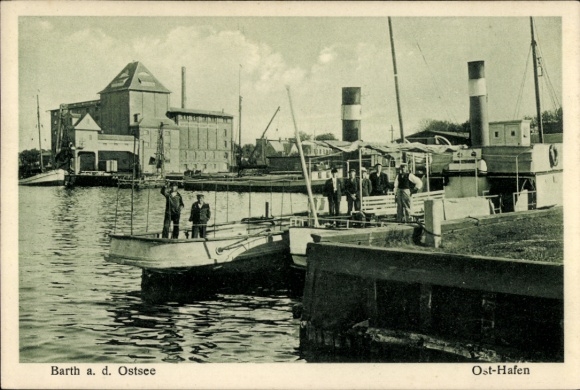 Postcard Barth on the Baltic Sea, East Harbor