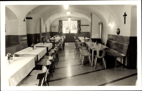 Photo Postcard Wiesmühl on the Alz Engelsberg in Upper Bavaria, inn interior