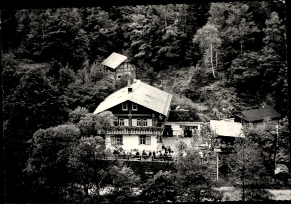 Postcard Schwarzburg in Thuringia, Schweizerhaus in the Schwarzatal