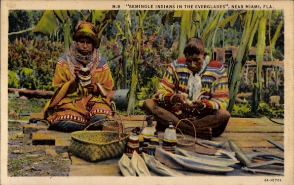 PC Miami Florida USA, Seminole-indianen in de Everglades