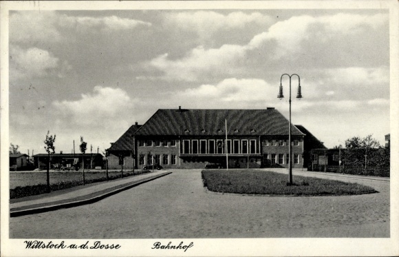 Ak Wittstock Dosse in der Prignitz, treinstation